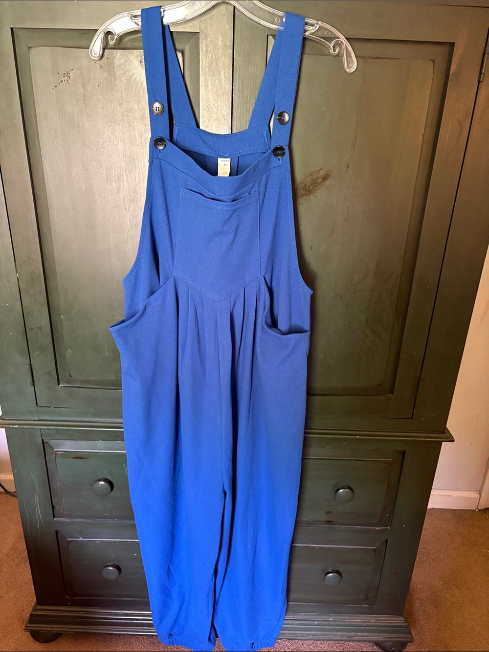 HALARA pockets waffle casual jogger overall deep sapphire blue